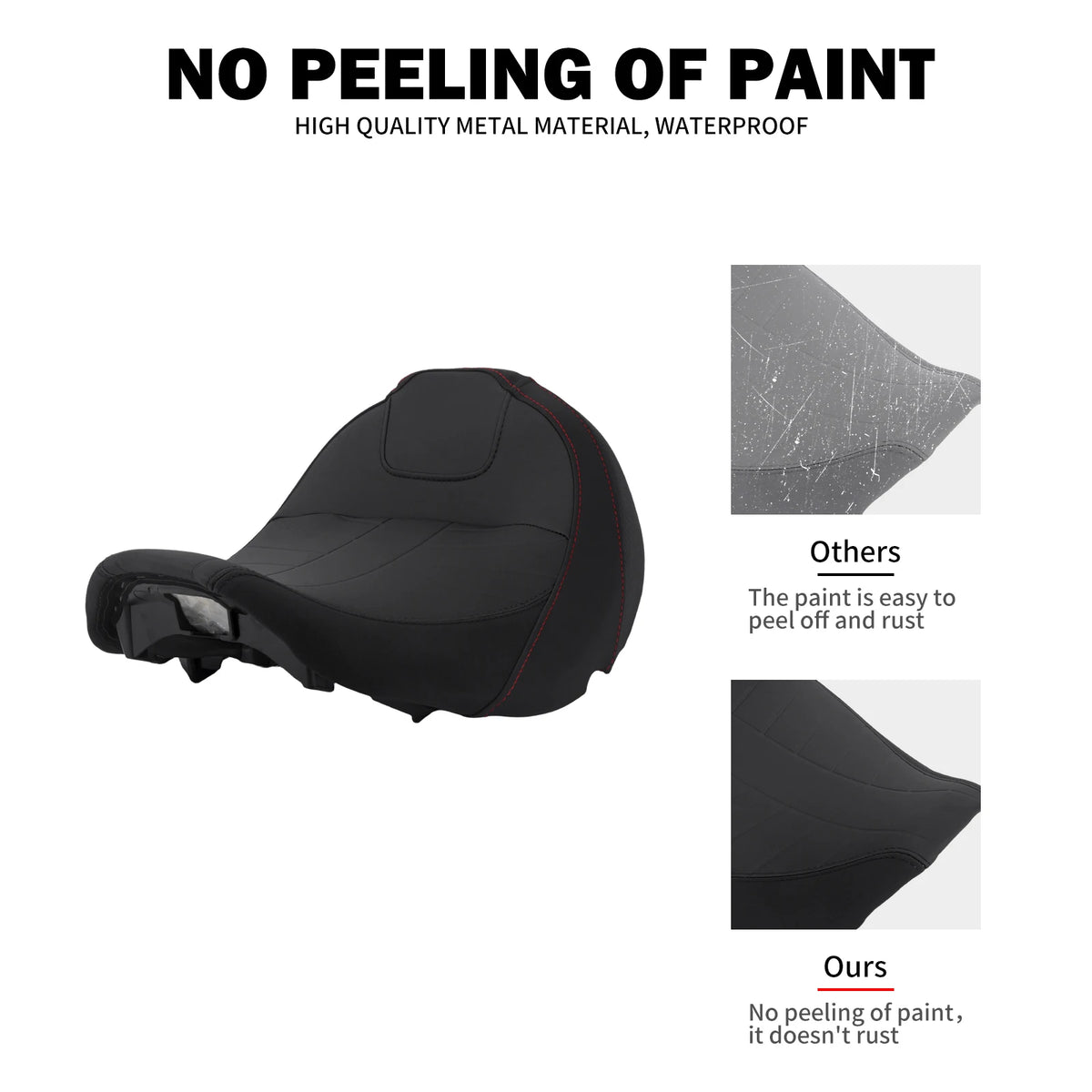 Selle solo conducteur noire pour Harley-Davidson Touring CVO - vue 3