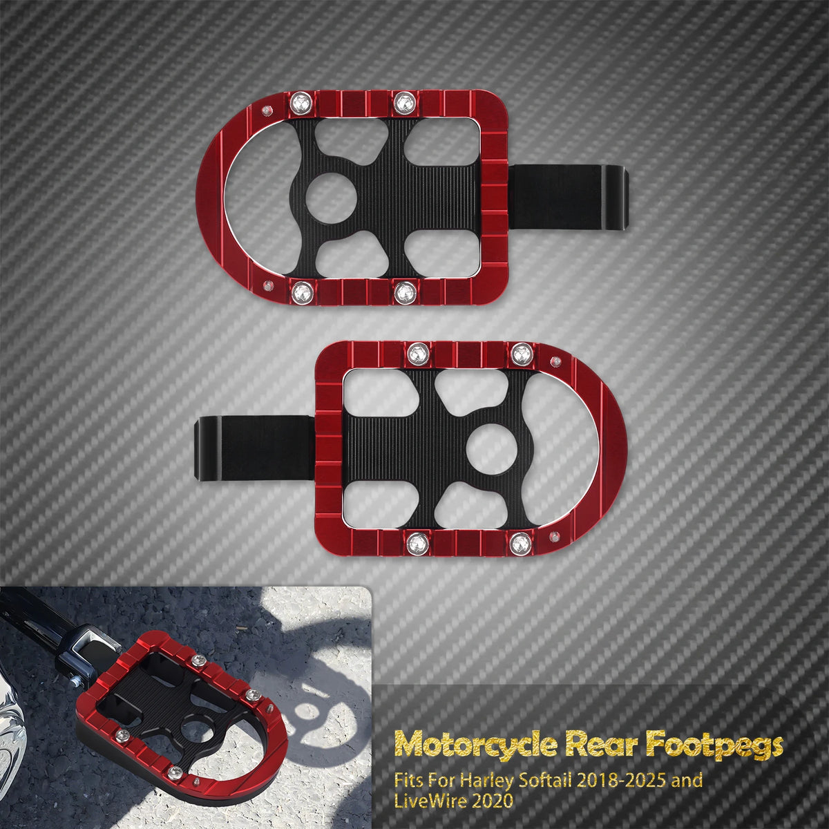 Repose-pieds passager - Harley Softail 2018-2025, Breakout, Fat Boy, Low Rider, Standard FXFB, FLDE, FLHC – photo 10/12