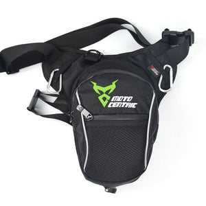 Sac banane moto noir porté à la cuisse - vue - vue 16
