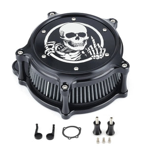 Kit filtre à air tête de mort pour Harley - vue 1