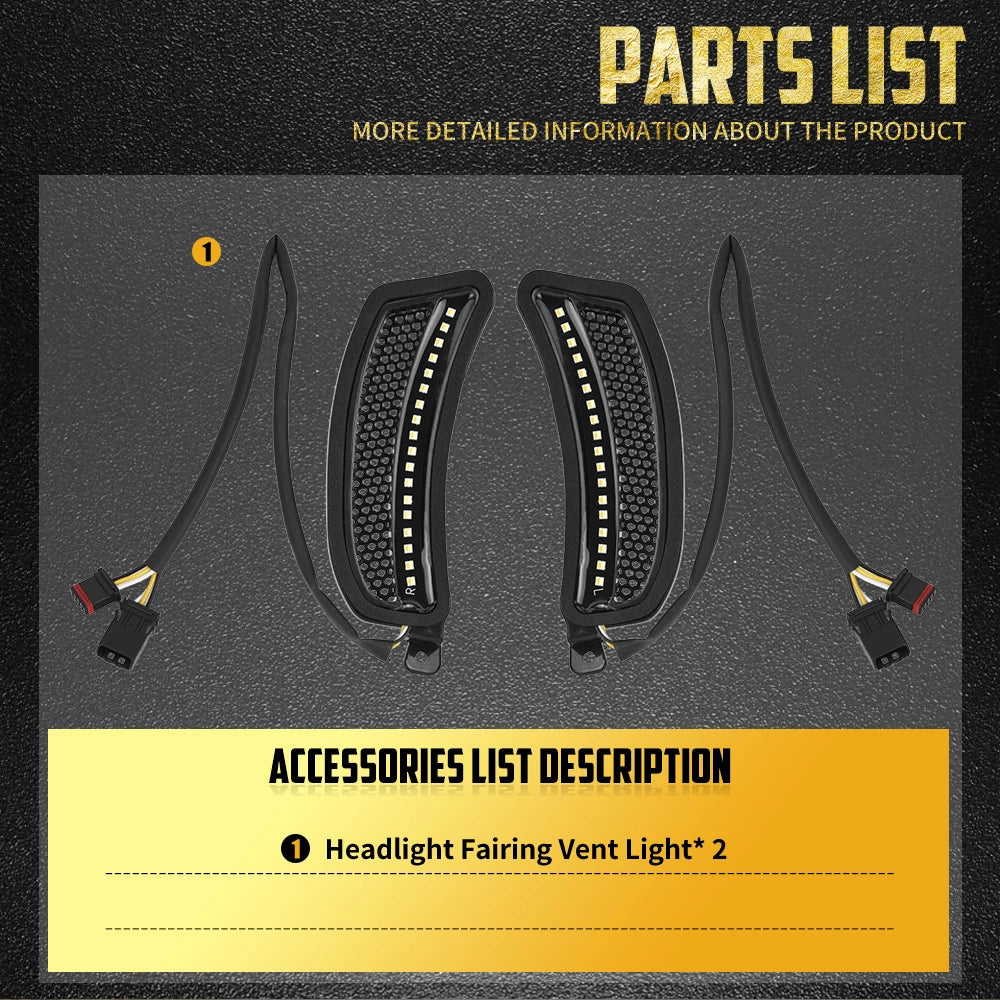 Feux LED de Ventilation Avant (Clignotant + Veilleuse) - Harley-Davidson Softail Low Rider ST / El Diablo 2022-2024 – photo 5/7