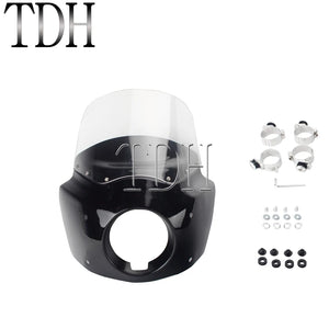 Carénage phare noir avec pare-brise pour Harley-Davidson Dyna Wide Glide - vue 18