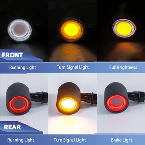 Clignotants LED type balle rétro pour moto chopper et bobber, lot de 2 - vue 3