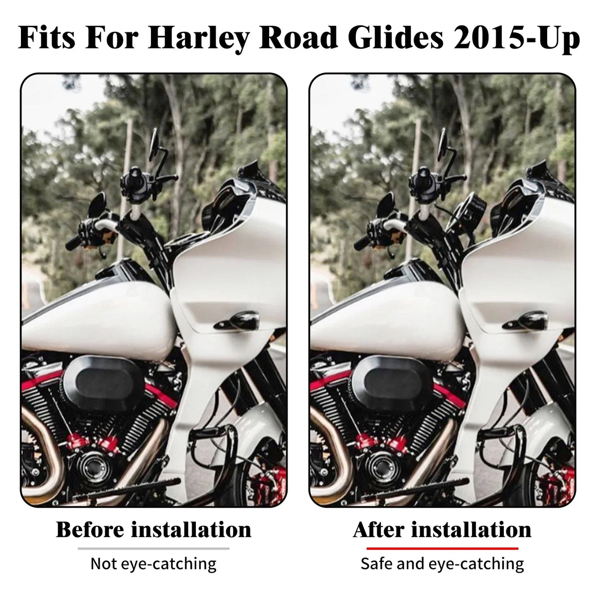 Risers avec support de compteurs pour Harley Road Glide - vue 2