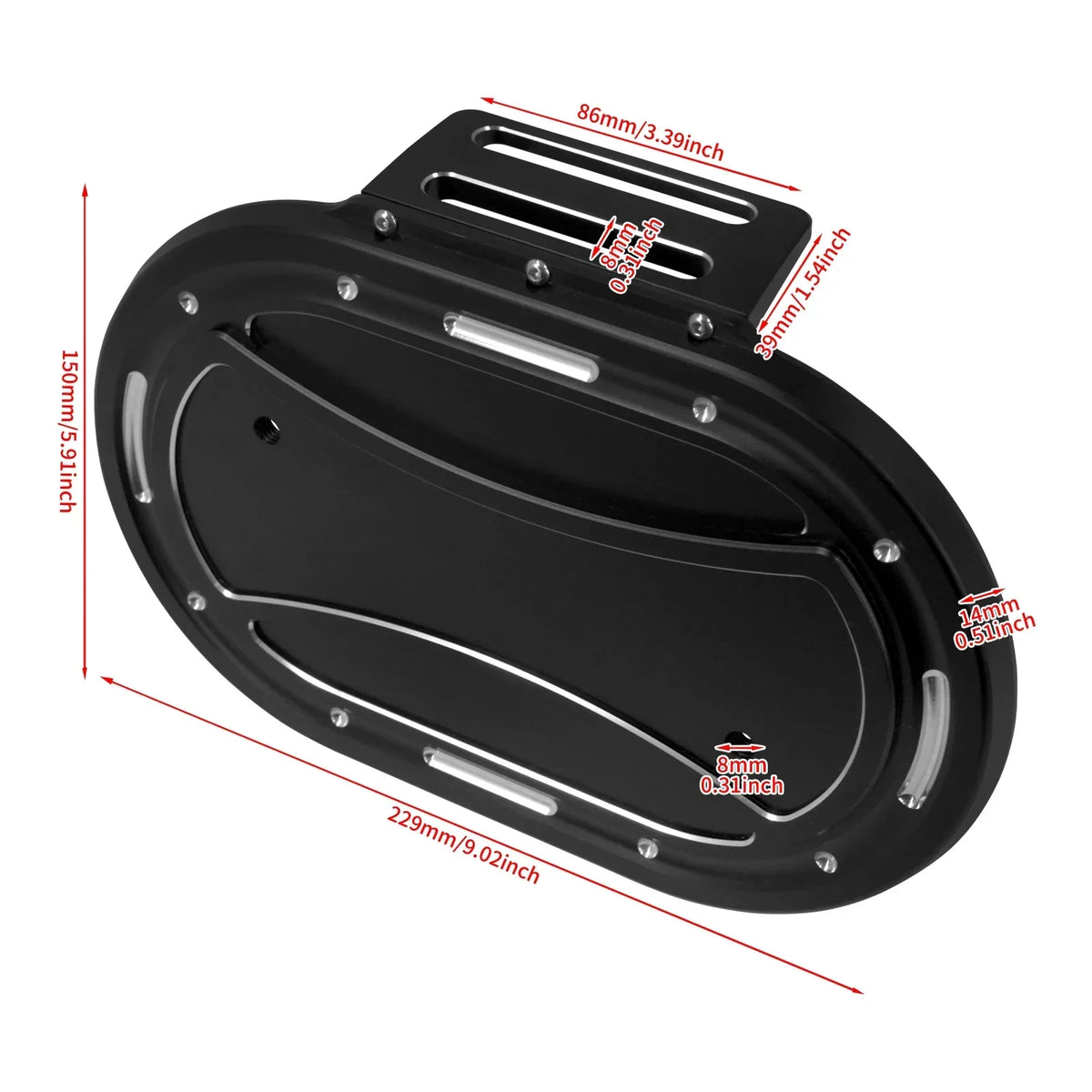 Couvercle de boîte à air ovale pour Harley M8 Touring Softail - vue 6
