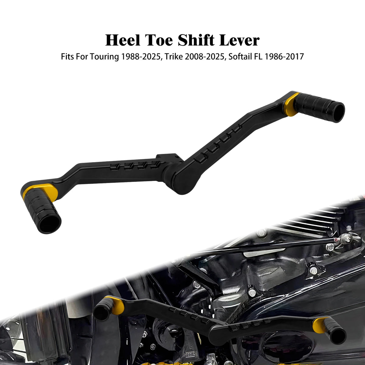 Levier de sélecteur talon-pointe en aluminium pour Harley-Davidson - vue 11