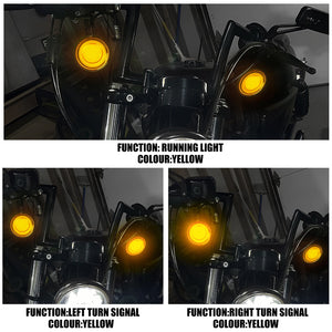 Paire de clignotants LED bullet noirs avec kit de déport pour Harley-Davidson - vue 3