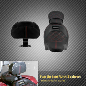 Selle Two-Up Conducteur/Passager avec Dossier Avant - Harley-Davidson Touring 2009 et plus – photo 9/9