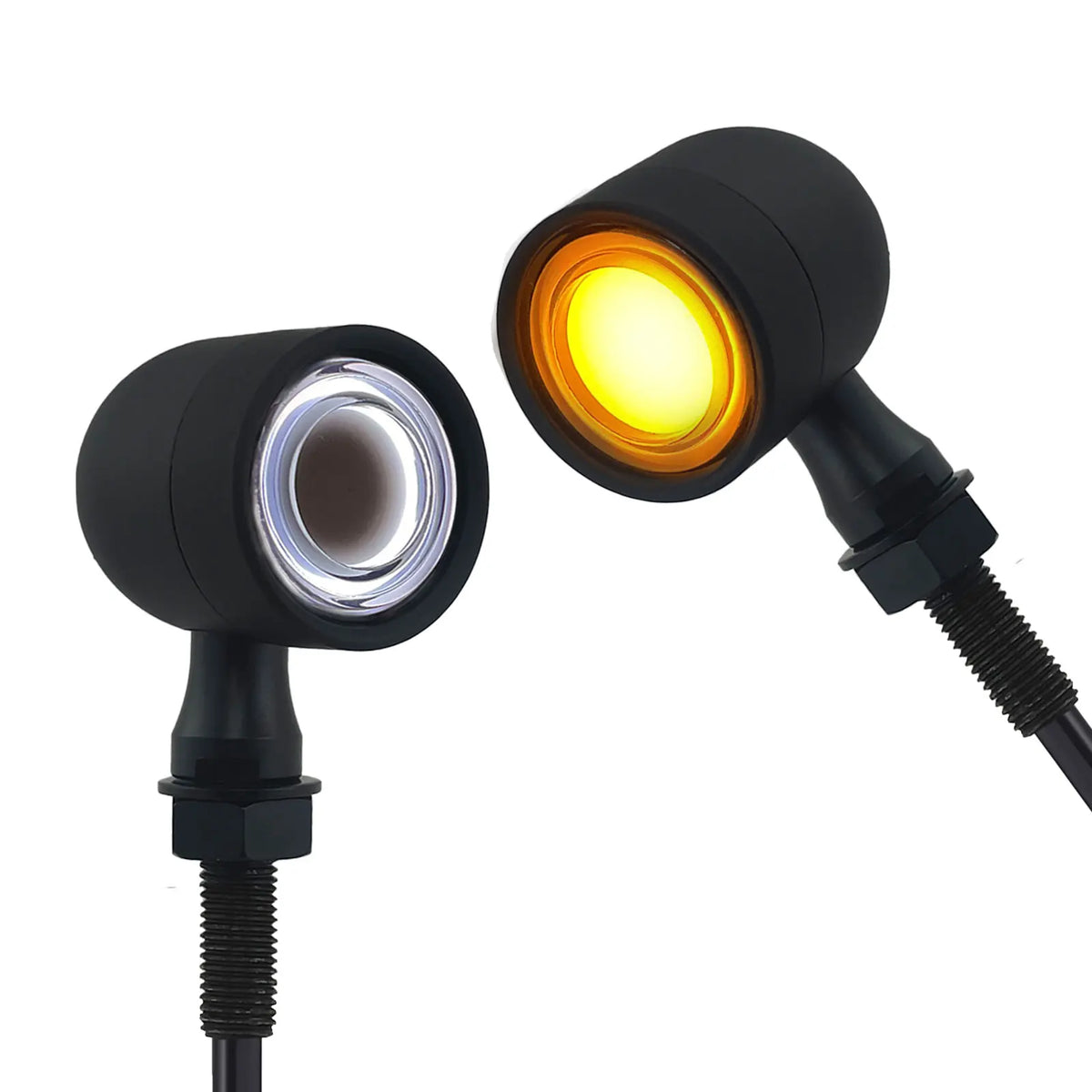 Clignotants LED type balle rétro pour moto chopper et bobber, lot de 2 - vue 8