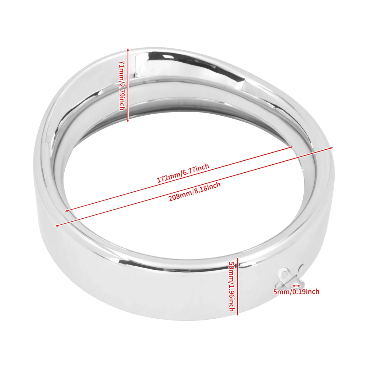 Anneau de calandre de phare chromé pour Harley-Davidson Softail - vue 6