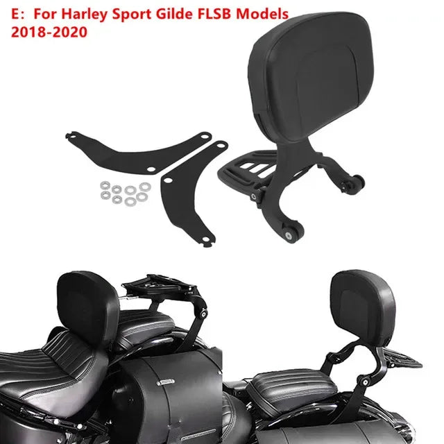 Dossier conducteur/passager réglable (sissy bar) noir/chrome pour Harley-Davidson Softail Breakout, Touring 2009-2017 – photo 13/27