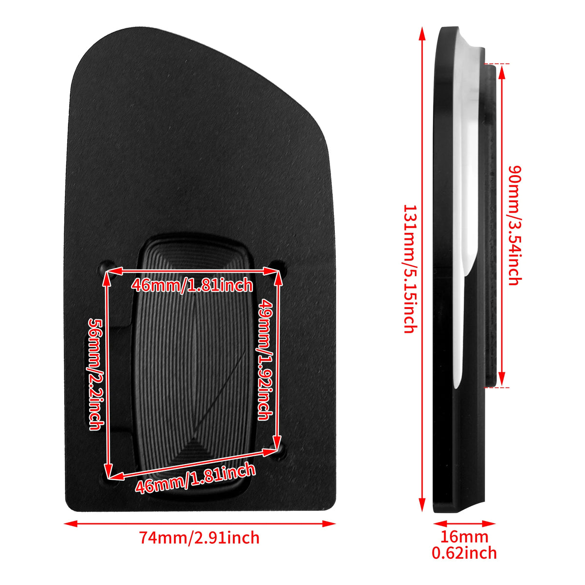Cache de pédale de frein noir CNC pour Harley-Davidson Softail - vue 6