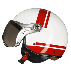 Casque moto jet 3/4 noir - vue latérale - vue 16