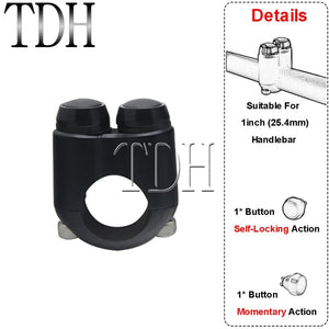 Commodo 2 ou 3 boutons pour Harley guidon 22/25 mm - vue 26