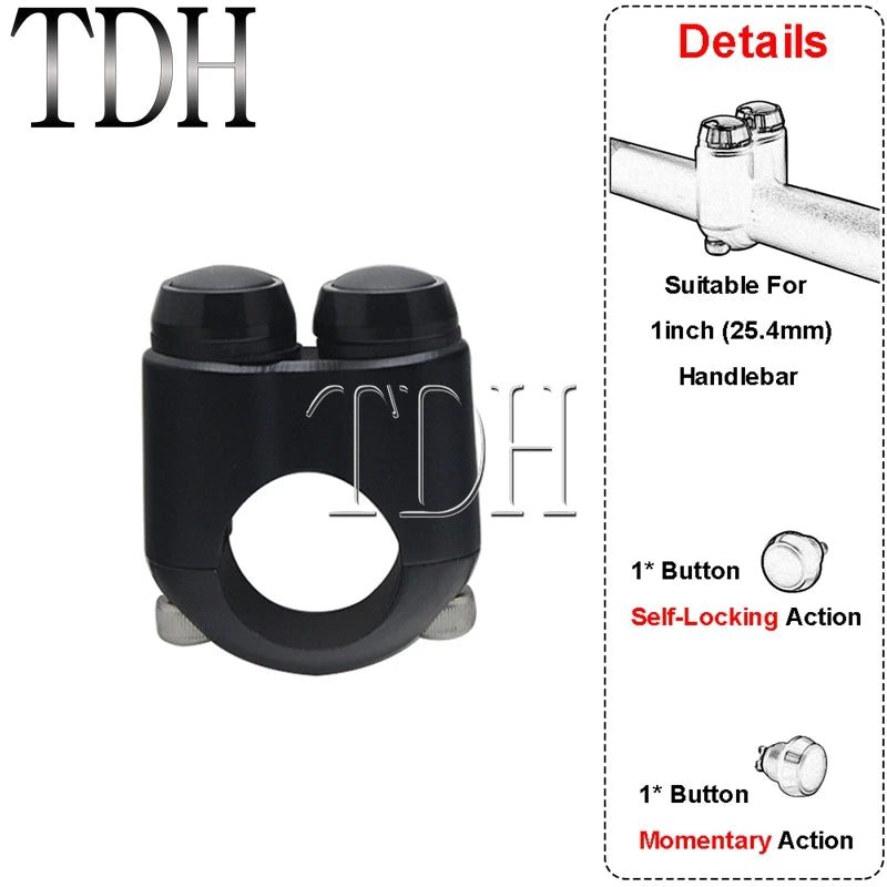 Commodo 2 ou 3 boutons pour Harley guidon 22/25 mm - vue 26