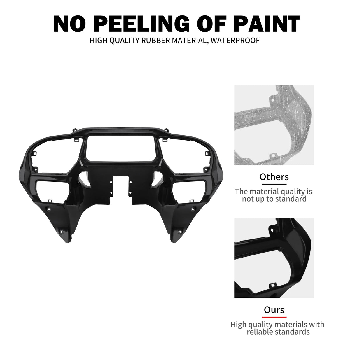Carénage intérieur avant noir avec cache compteur pour Harley-Davidson Road Glide - vue 3