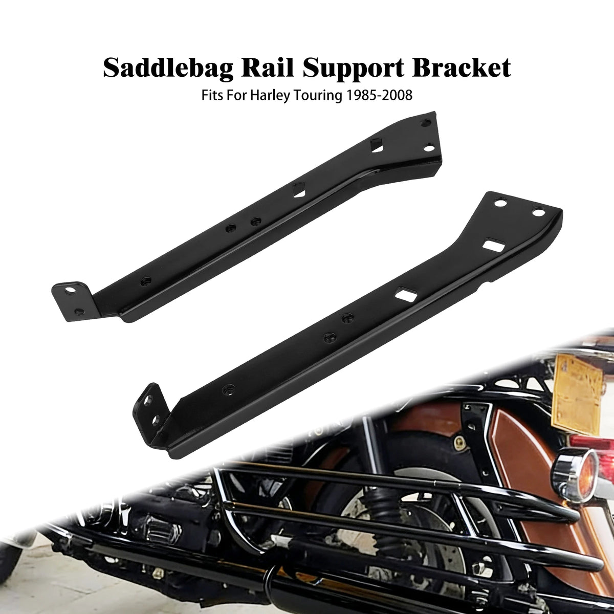Support de rail de sacoche noir pour Harley-Davidson Touring - vue 8