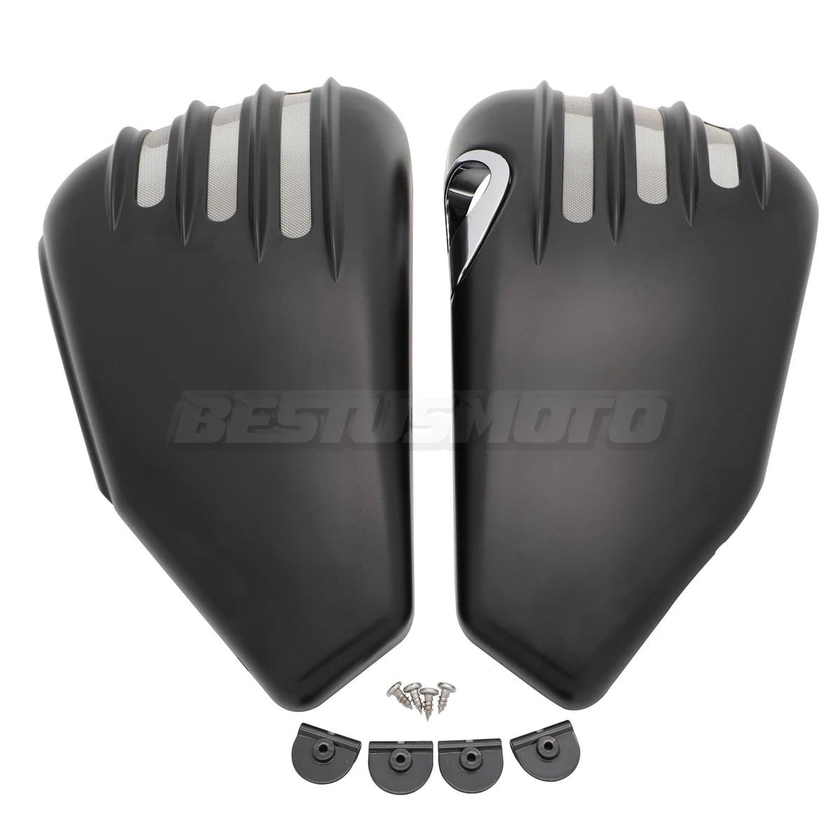 Caches de batterie ajourés pour Harley Sportster - vue 4