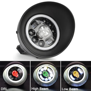 Phare LED rond noir 5,75 pouces pour moto custom et Harley-Davidson - vue 11