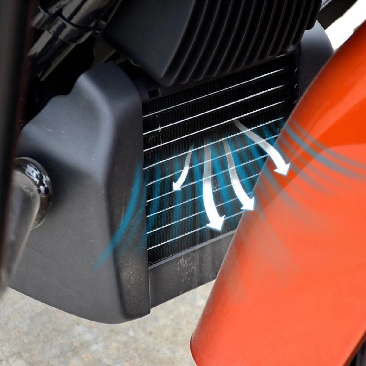 Radiateur Refroidisseur d'Huile Noir - Harley-Davidson Touring 2017-2025 – photo 2/7