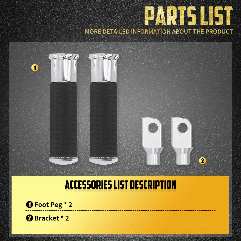 Repose-pieds passager (male mount) - Harley Softail, Touring, Sportster XL 883, 1200, Dyna, Low Rider FL – photo 6/8