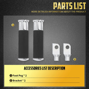 Repose-pieds passager (male mount) - Harley Softail, Touring, Sportster XL 883, 1200, Dyna, Low Rider FL – photo 6/8