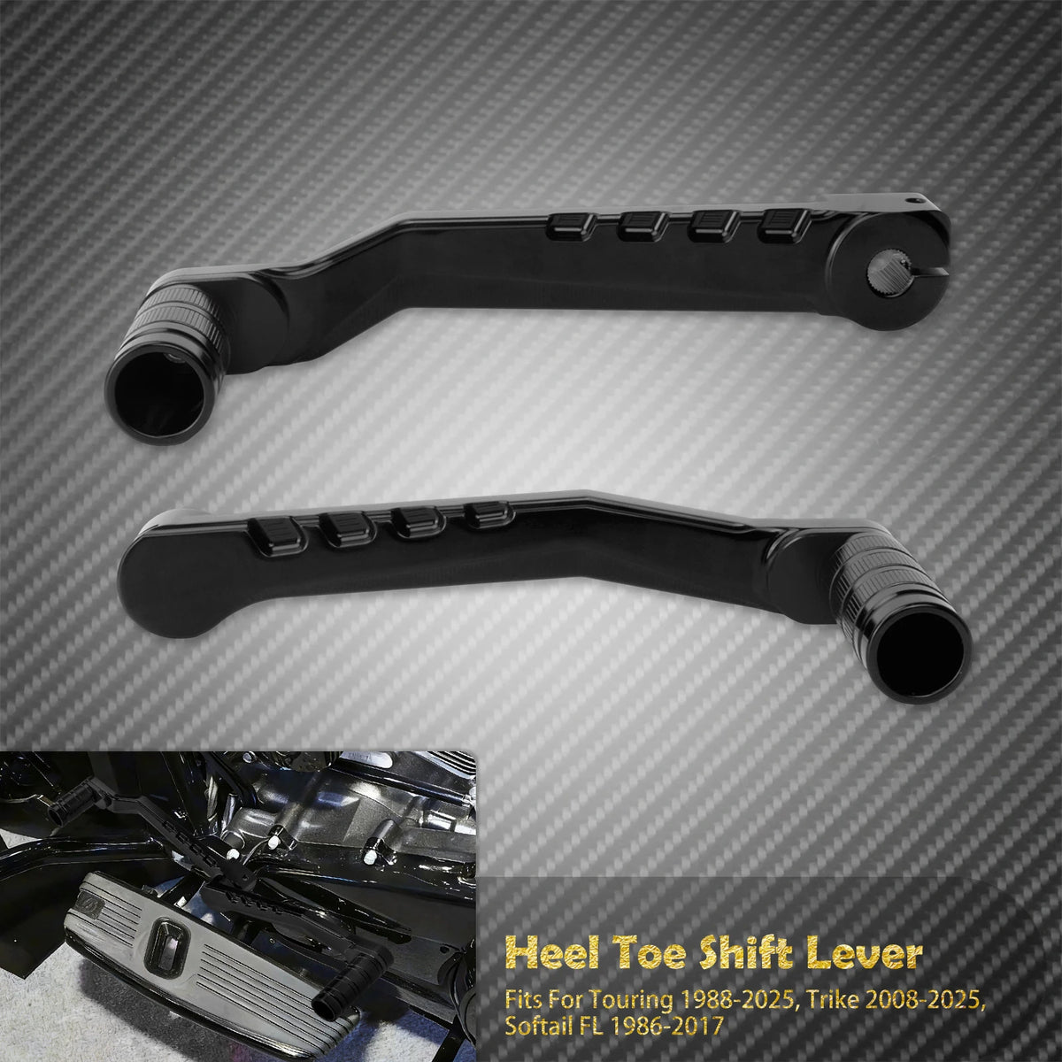 Leviers de Sélecteur Talon/Pointe avec Repose-Pieds - Harley-Davidson Softail, Touring, Trike – photo 7/14