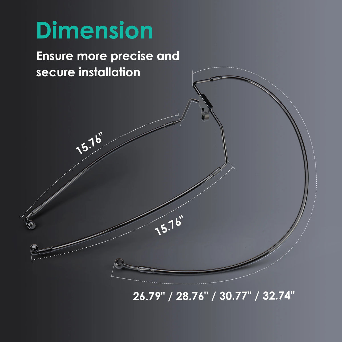 Kit Durite de Frein Double Disque Tressée Inox - Harley-Davidson Touring 1996-2013 sans ABS – photo 6/12