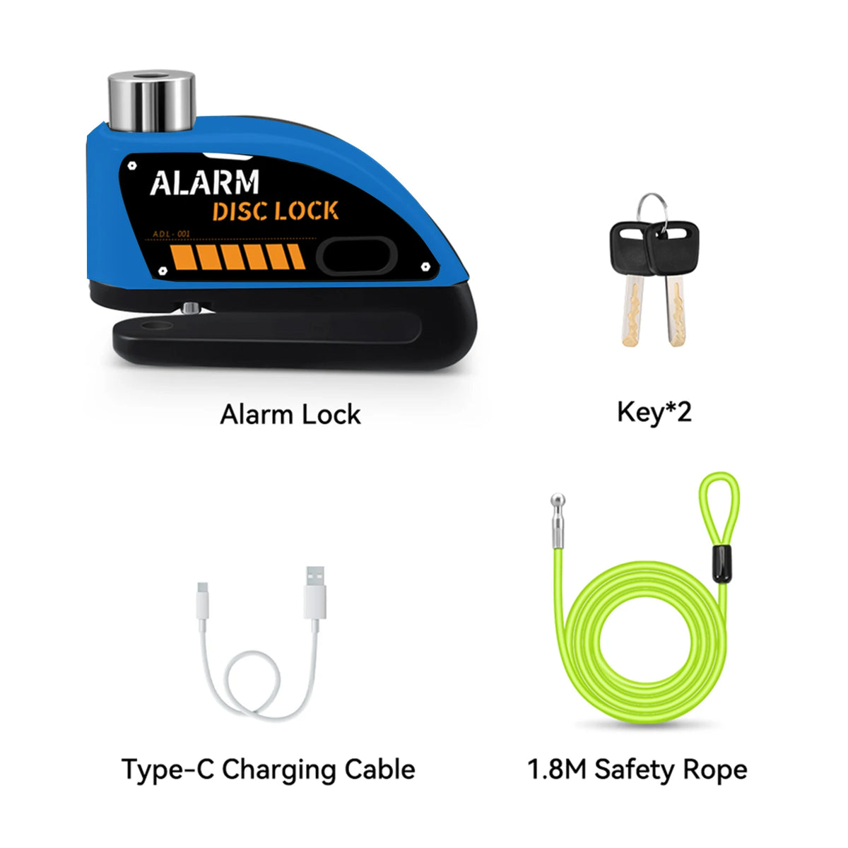 Bloque-disque moto Extractme avec alarme 120 dB rechargeable - vue 23