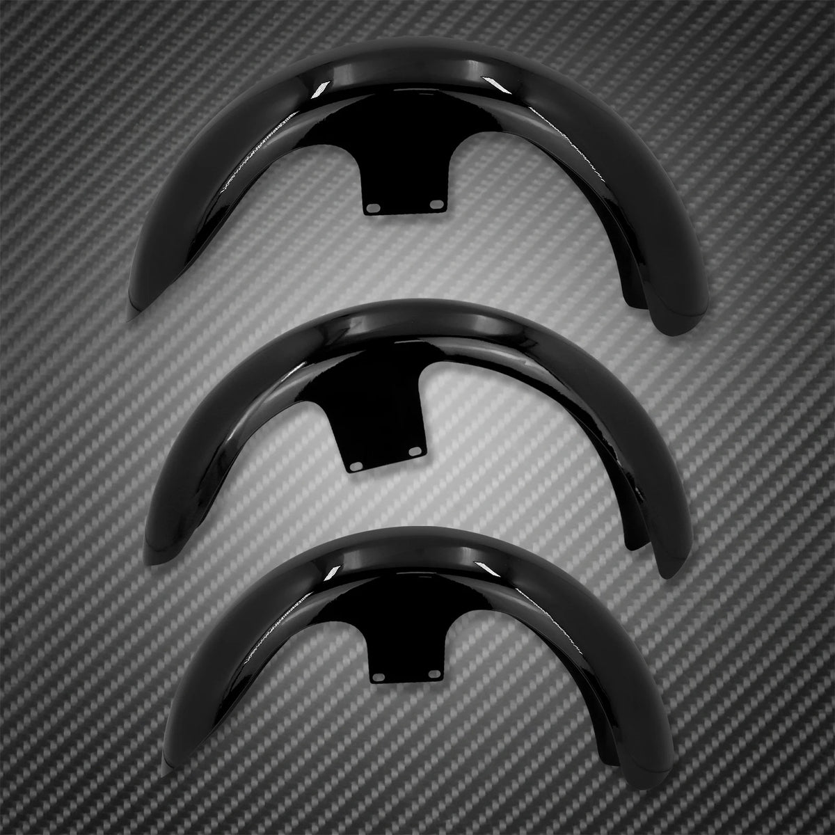 Garde-boue avant moto en acier noir pour Harley Touring - vue 4