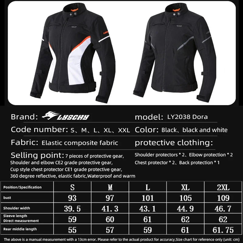 Ensemble blouson et pantalon moto femme noir hiver - vue de face - vue 6