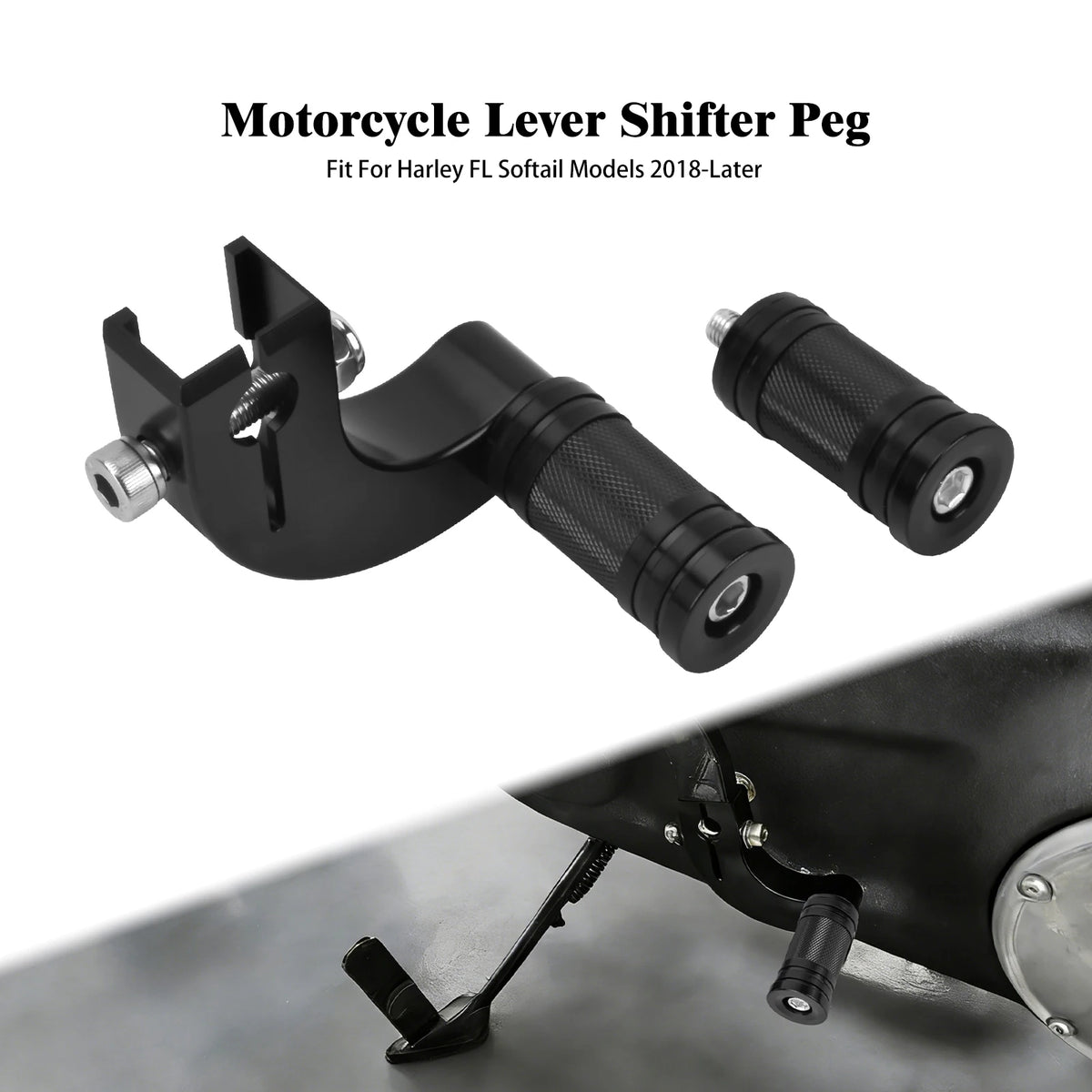 Levier de sélecteur de vitesse en aluminium pour Harley-Davidson Softail - vue 12
