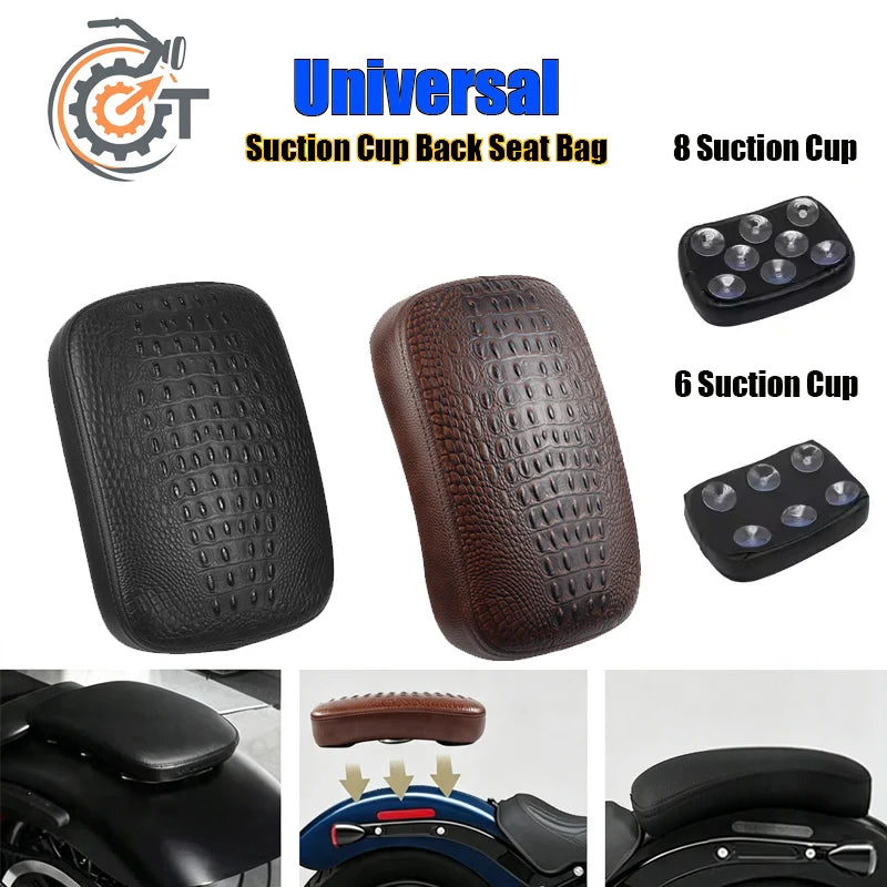Coussin passager moto à ventouses pour Harley-Davidson (Dyna, Sportster, Softail, Touring)