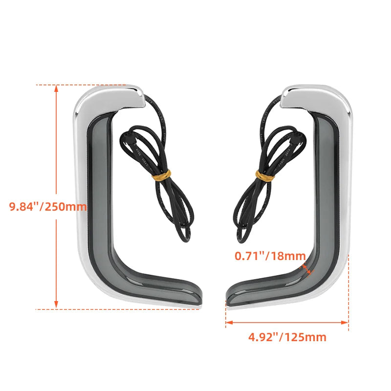 Feux LED de grilles de carénage inférieur pour Harley Touring - vue 6