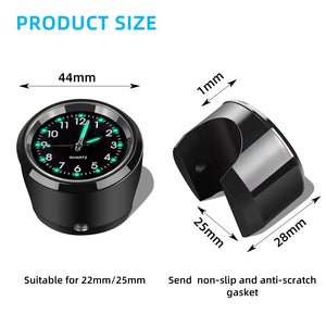 Horloge à quartz noire fixée sur le guidon d'un scooter - vue 5