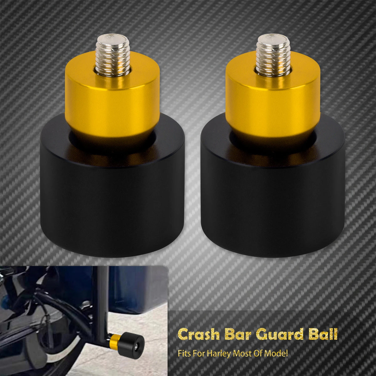 Boules de Protection M12 pour Barres de Garde (Crash Bar) - Harley-Davidson Softail, Touring, Dyna, Sportster – photo 8/17
