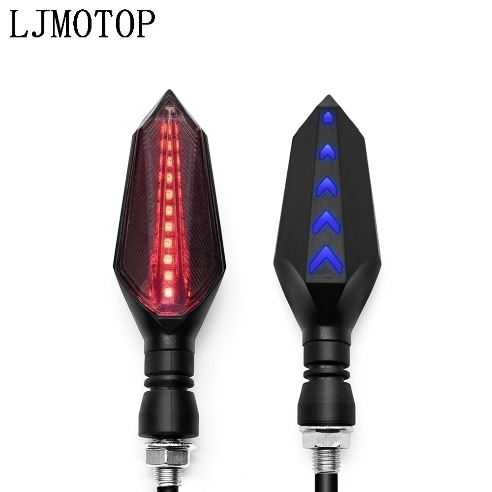 Clignotants LED à défilement séquentiel pour moto, feux de position ambrés - vue 12