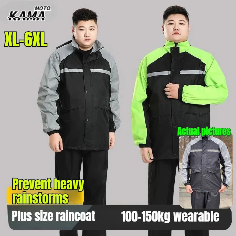 Ensemble pluie moto grande taille - Veste et pantalon imperméables