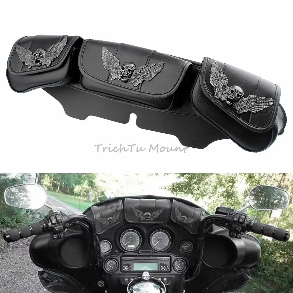 Sacoche de pare-brise noire pour Harley-Davidson Touring - vue 1