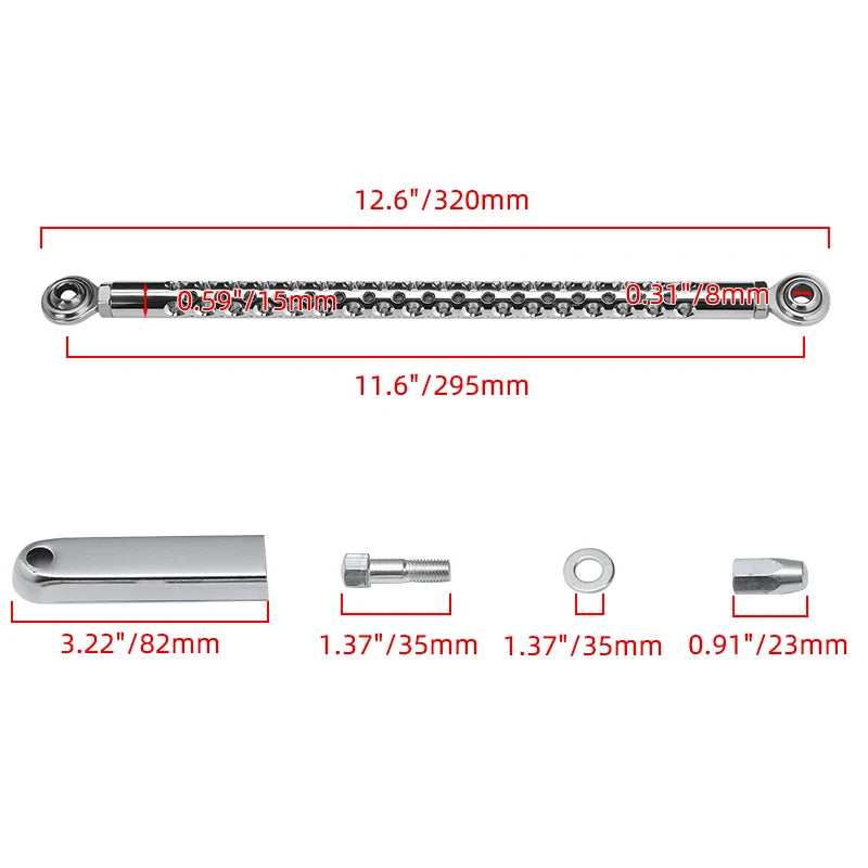Biellette de sélecteur de vitesses en aluminium CNC pour Harley-Davidson Touring, Softail, Dyna & Fat Boy – photo 6/16