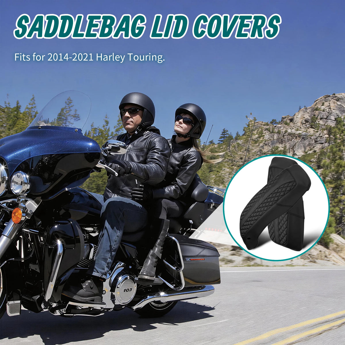 Housses de Couvercle de Sacoches en Microfibre (Paire) - Harley-Davidson Touring 2014-2021 – photo 2/15