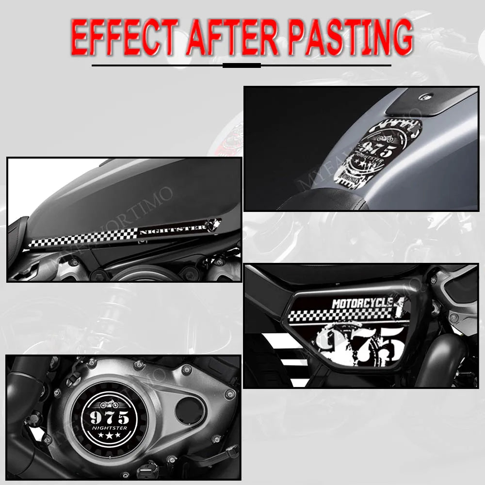 Autocollant décoratif sur réservoir de Harley Nightster - vue 6