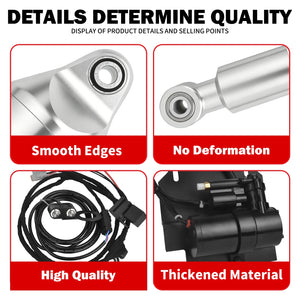 Kit de suspension pneumatique chromé pour Harley-Davidson Softail - vue 6