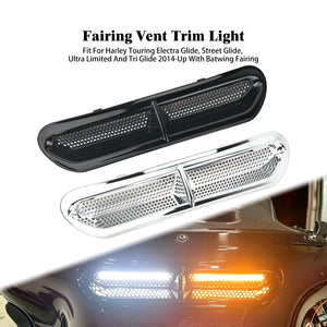Feu LED de grille de carénage chromé pour Harley-Davidson Touring - vue 1