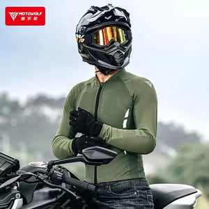 Blouson moto MOTOWOLF respirant avec armure - vue - vue 2