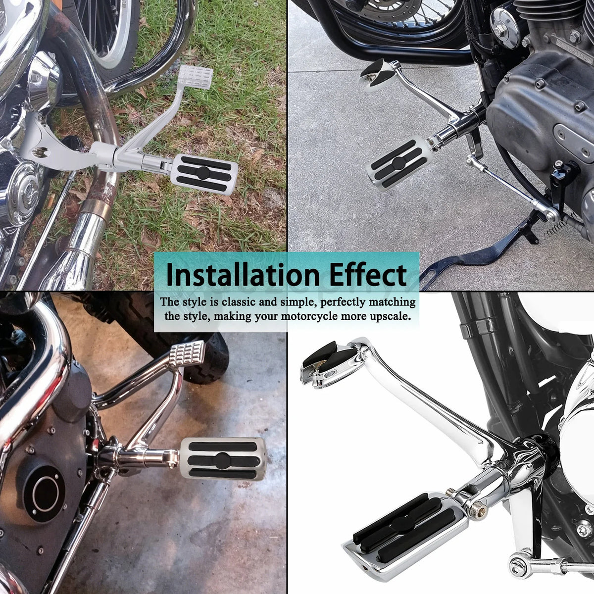 Kit complet commandes avancées, repose-pieds, sélecteur et biellettes en aluminium et acier pour Harley-Davidson Sportster XL883, Iron, 48, Super Low 2004-2022 – photo 6/13