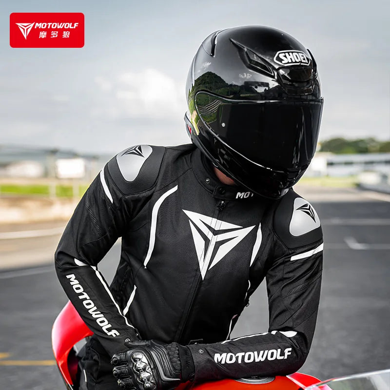Veste moto homme hiver thermique, vue de face - vue 3