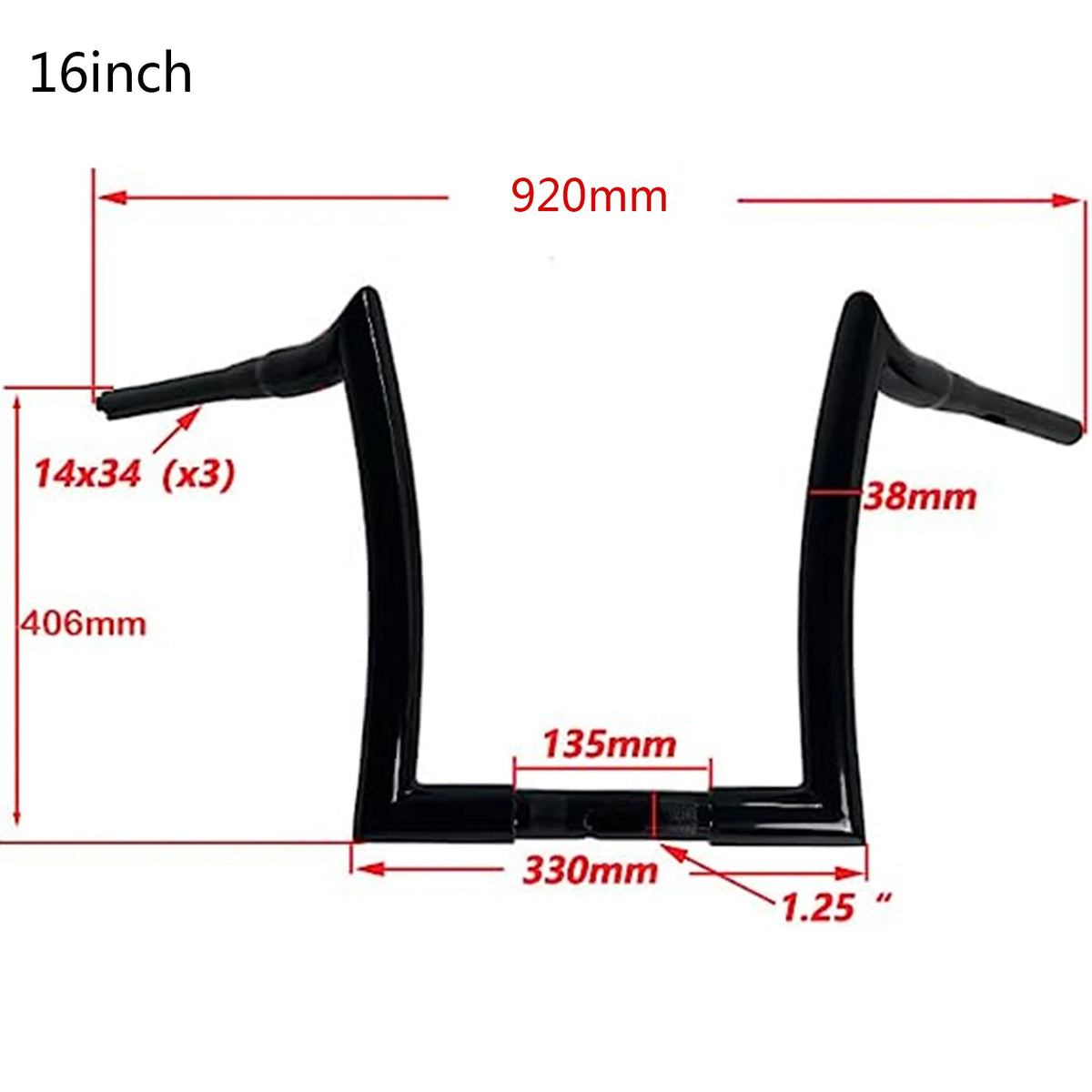 Guidon ape hanger pour Harley Road Glide - vue 4