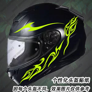 Autocollant abstrait coloré pour casque de moto - vue 1