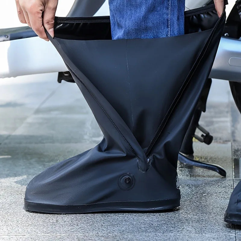 Couvre-bottes imperméables tige haute avec zip latéral et réfléchissants - vue 2